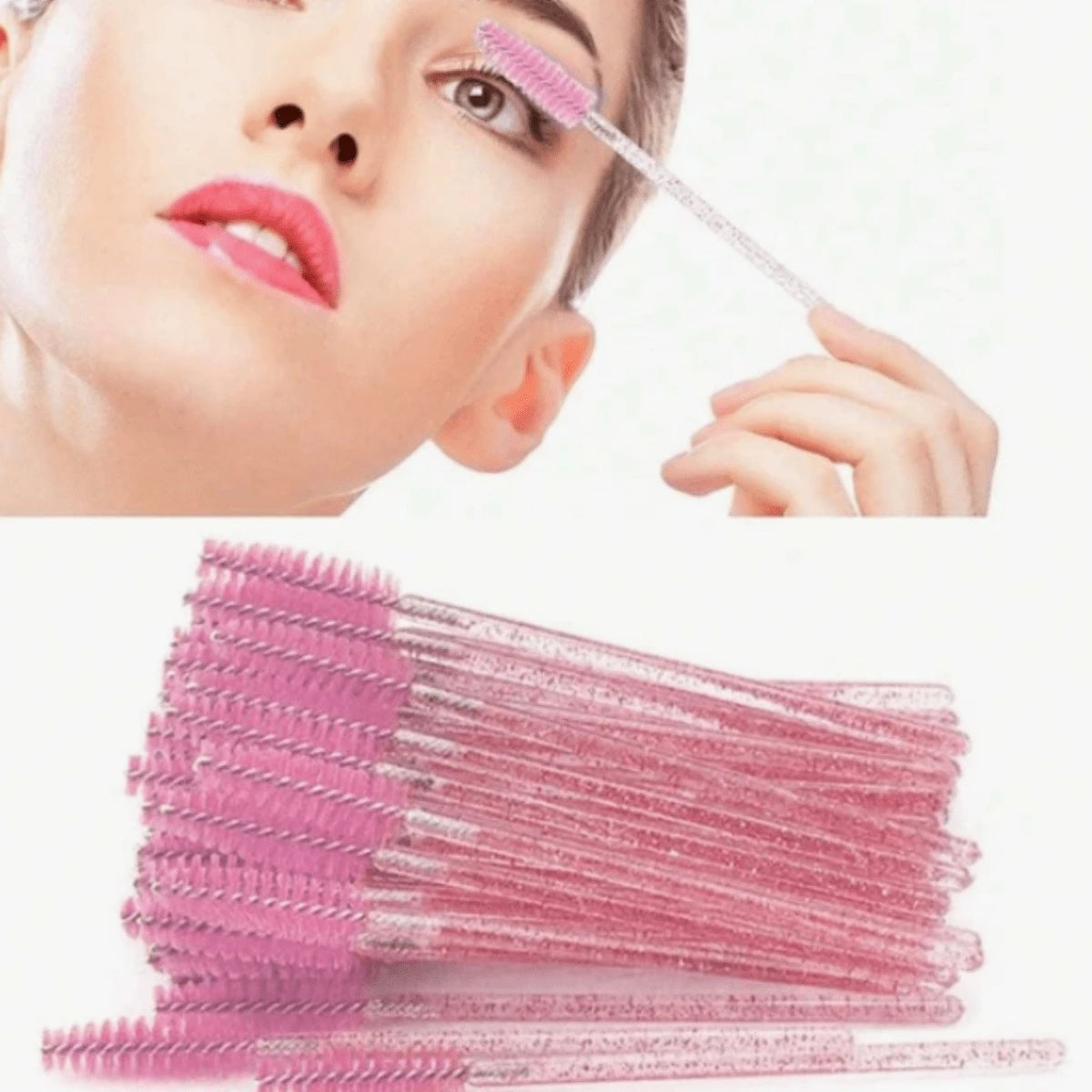 Set 50 Cepillos Microbrush Desechables para Pestañas