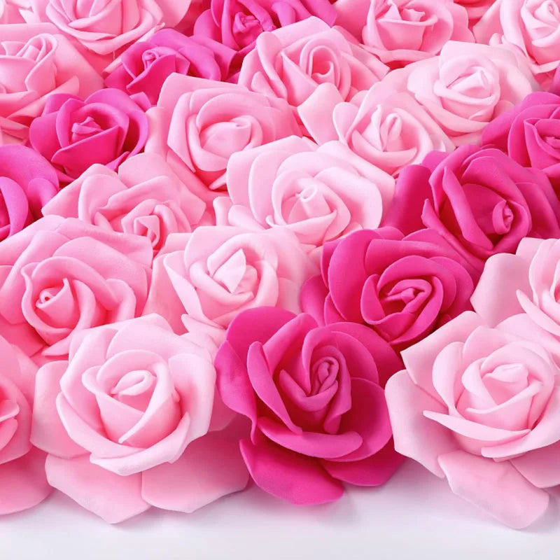7,6 cm flores rosas artificiales