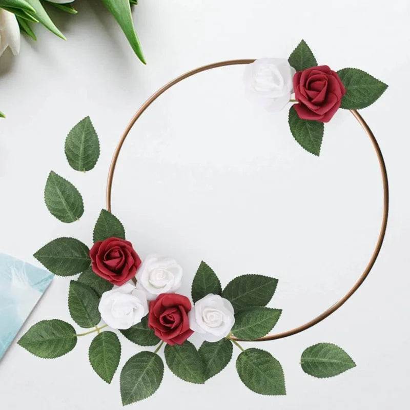 7,6 cm flores rosas artificiales