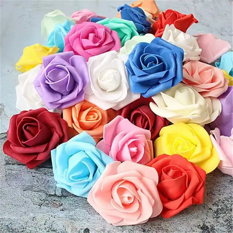 7,6 cm flores rosas artificiales