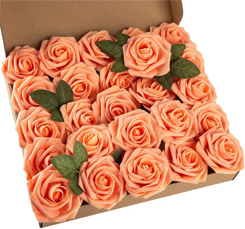 rosas artificiales de espuma, rosas falsas
