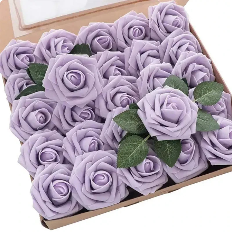 rosas artificiales de espuma, rosas falsas