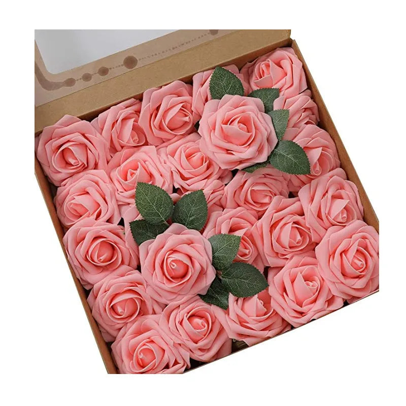 rosas artificiales de espuma, rosas falsas