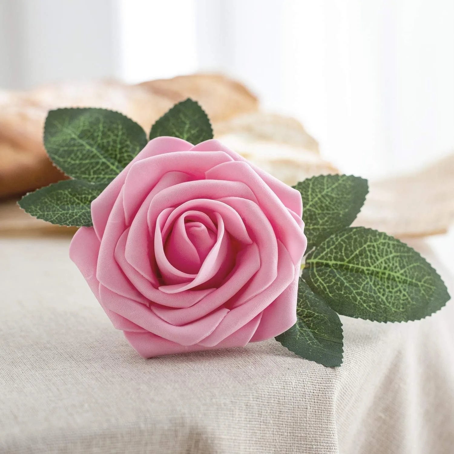 rosas artificiales de espuma, rosas falsas