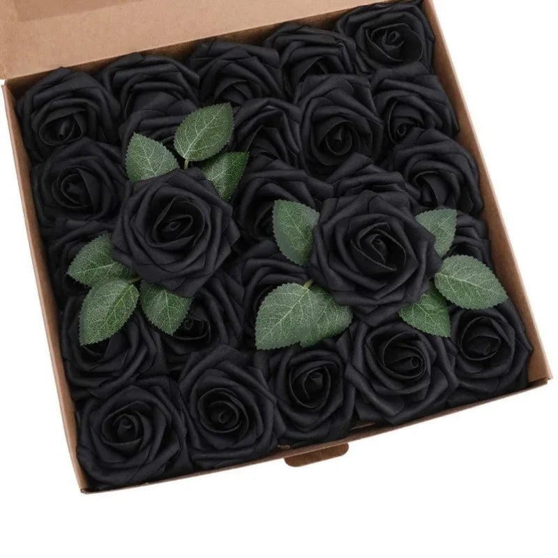 rosas artificiales de espuma, rosas falsas
