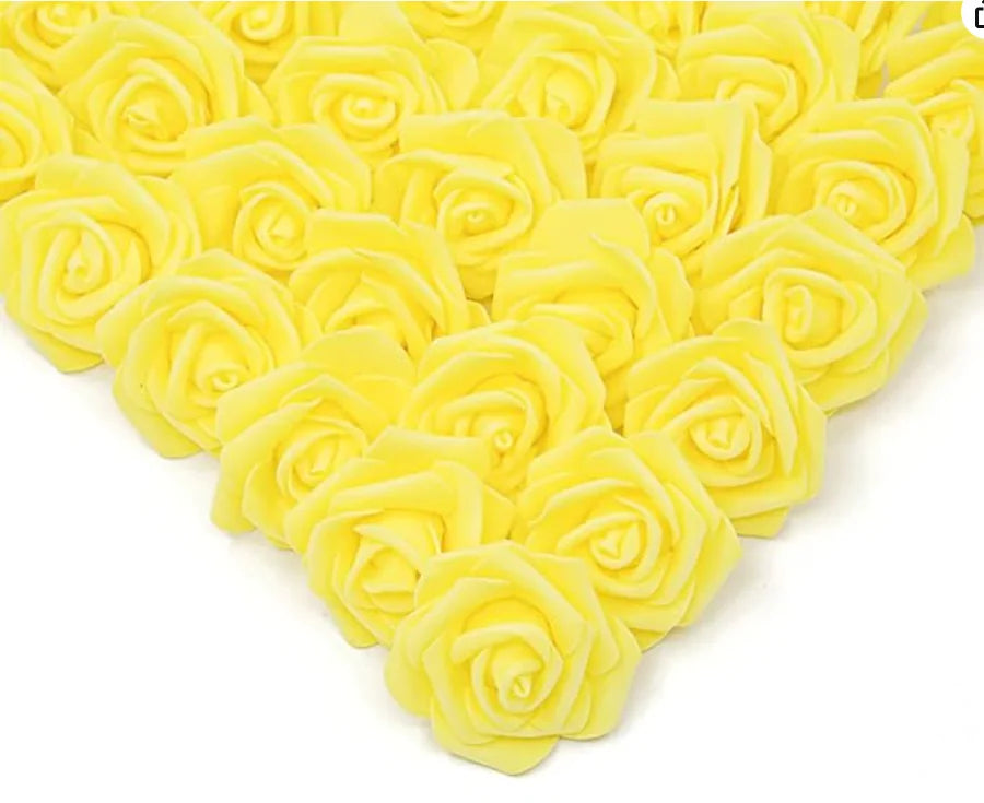 Flores rosas de espuma artificiales