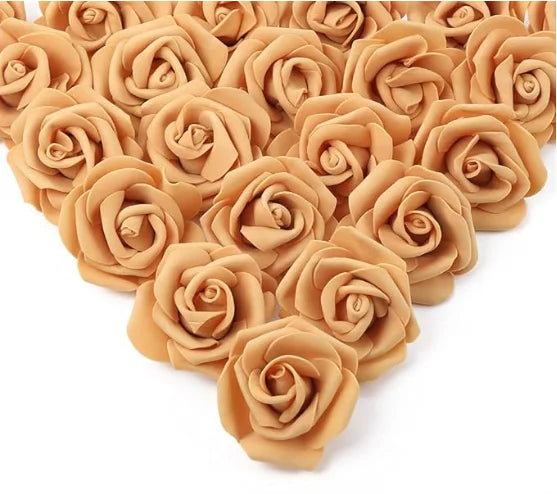 Flores rosas de espuma artificiales