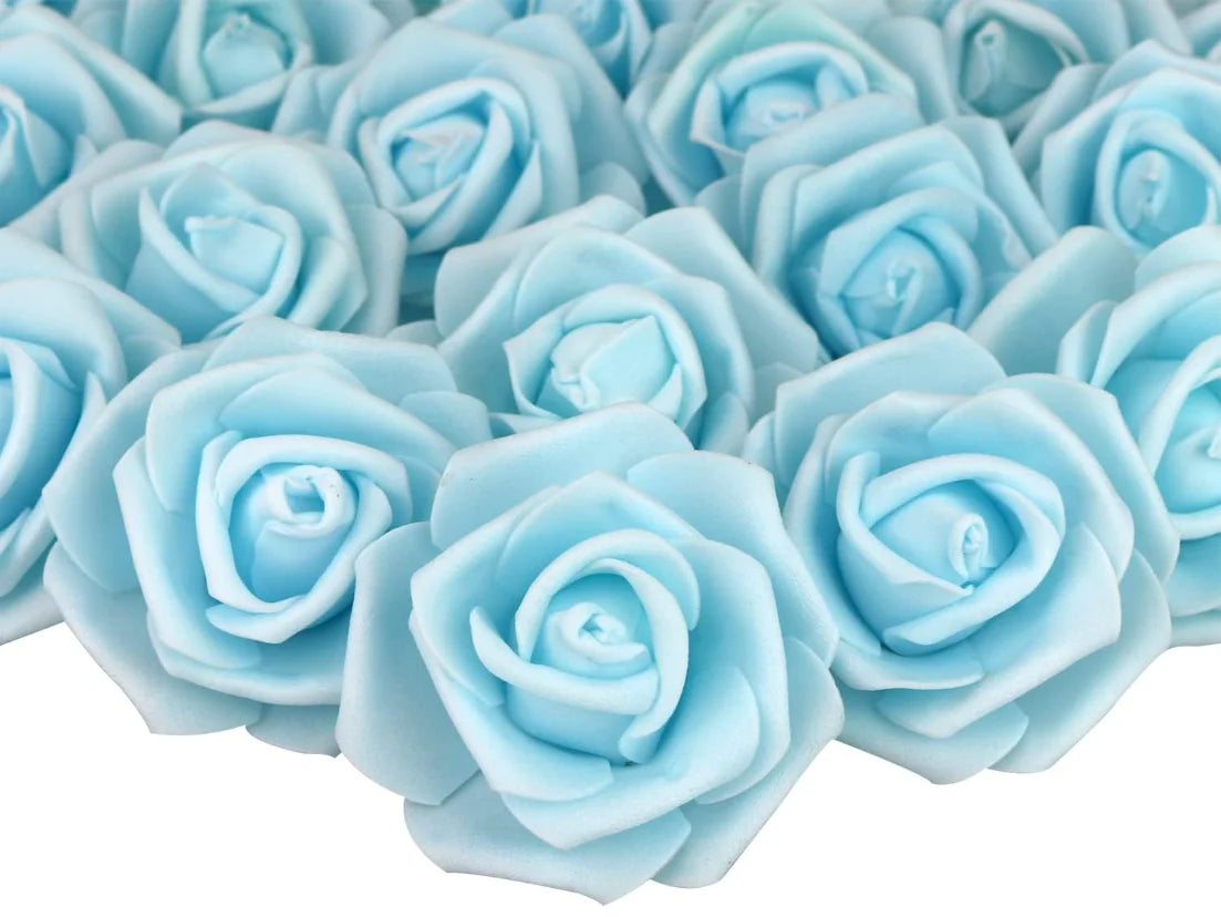 Flores rosas de espuma artificiales