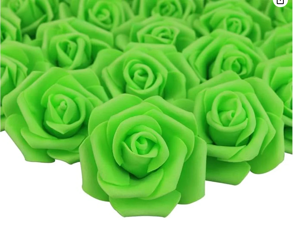 Flores rosas de espuma artificiales