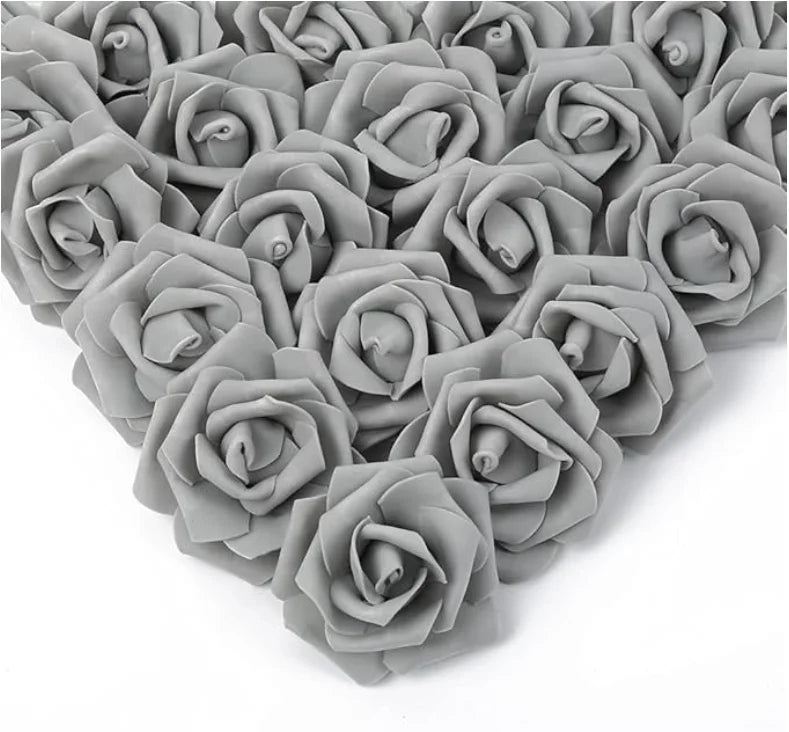 Flores rosas de espuma artificiales