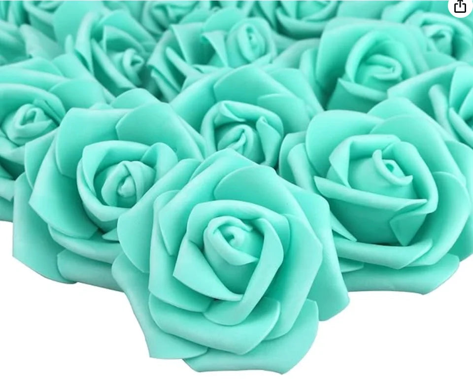 Flores rosas de espuma artificiales