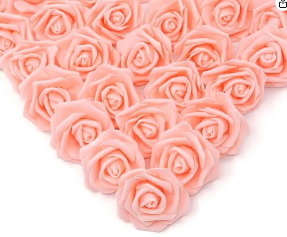 Flores rosas de espuma artificiales