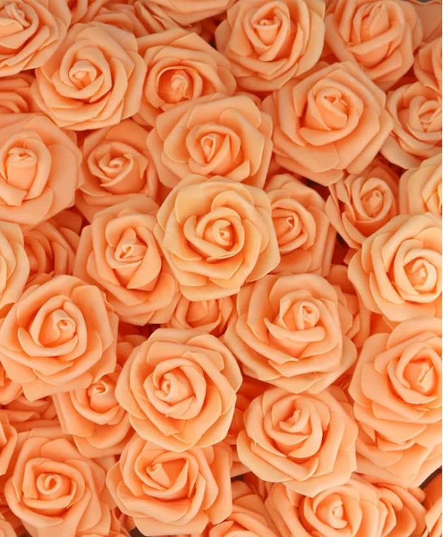 Flores rosas de espuma artificiales