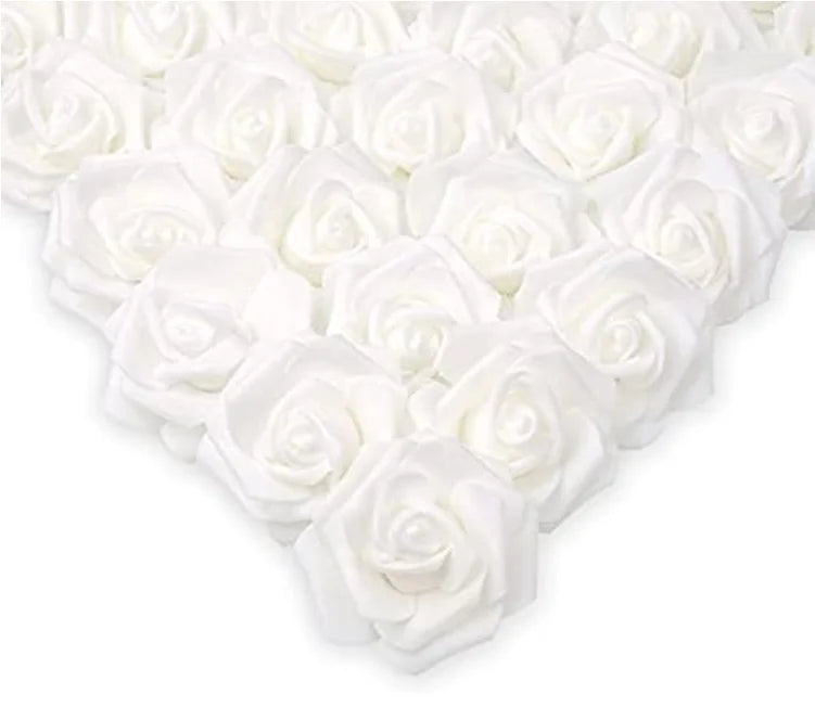Flores rosas de espuma artificiales