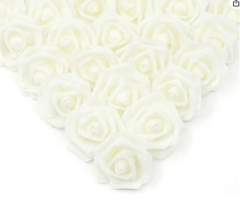 Flores rosas de espuma artificiales