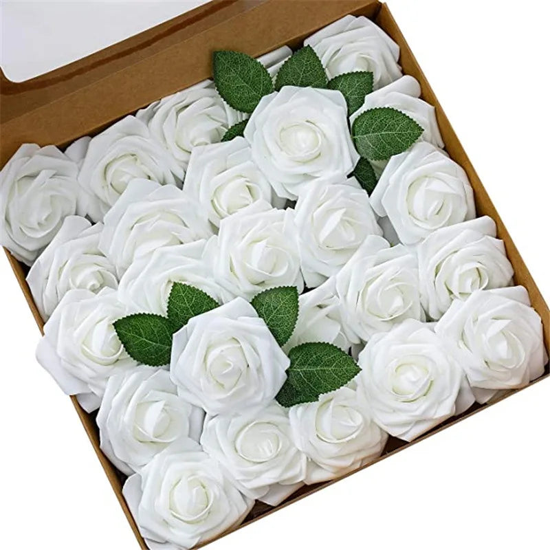rosas artificiales de espuma