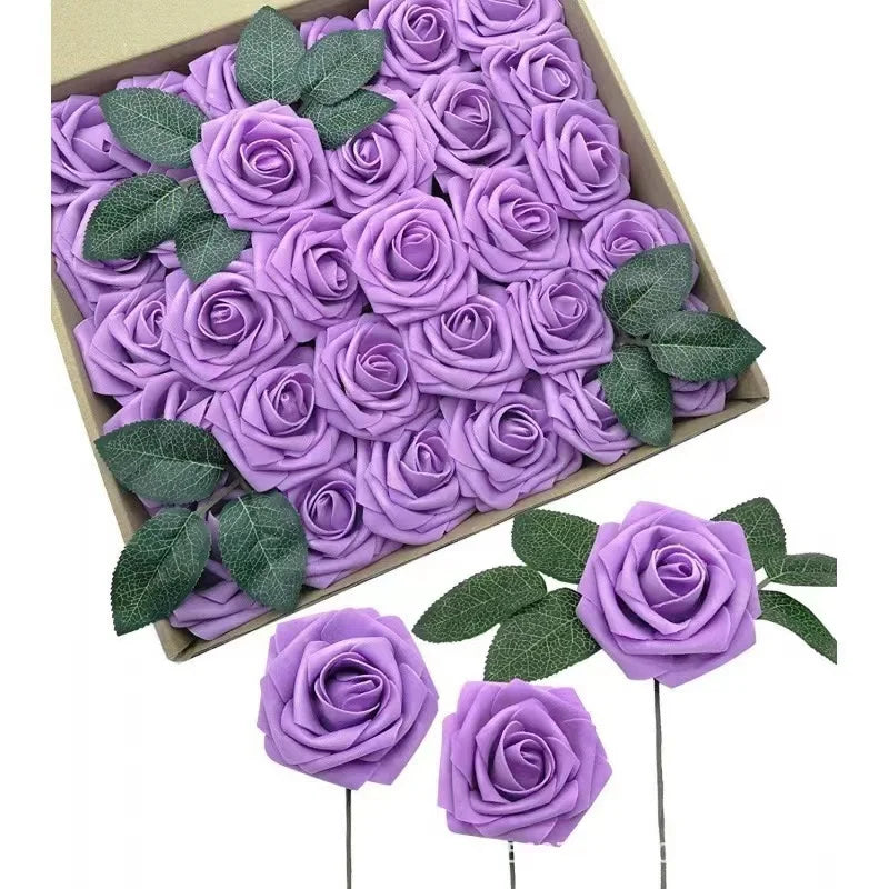 rosas artificiales de espuma
