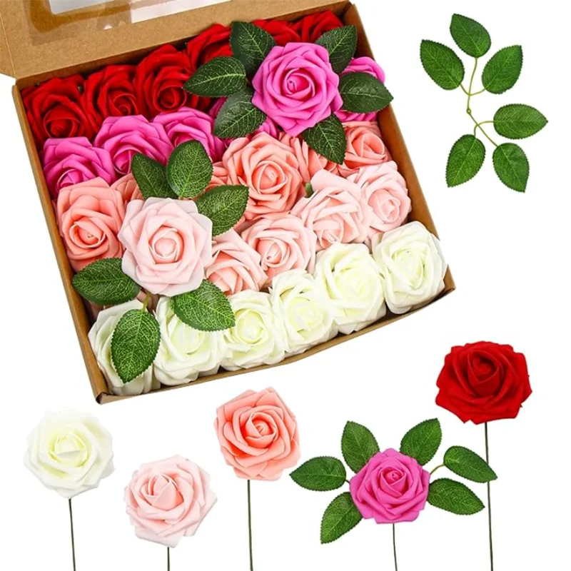 rosas artificiales de espuma