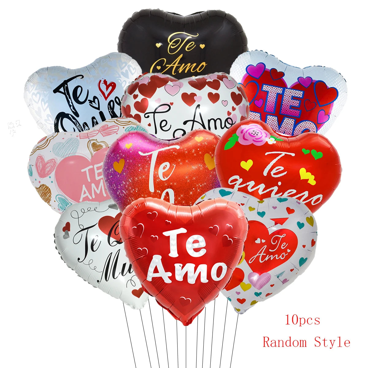 10 Uds. Globos de aluminio de corazón