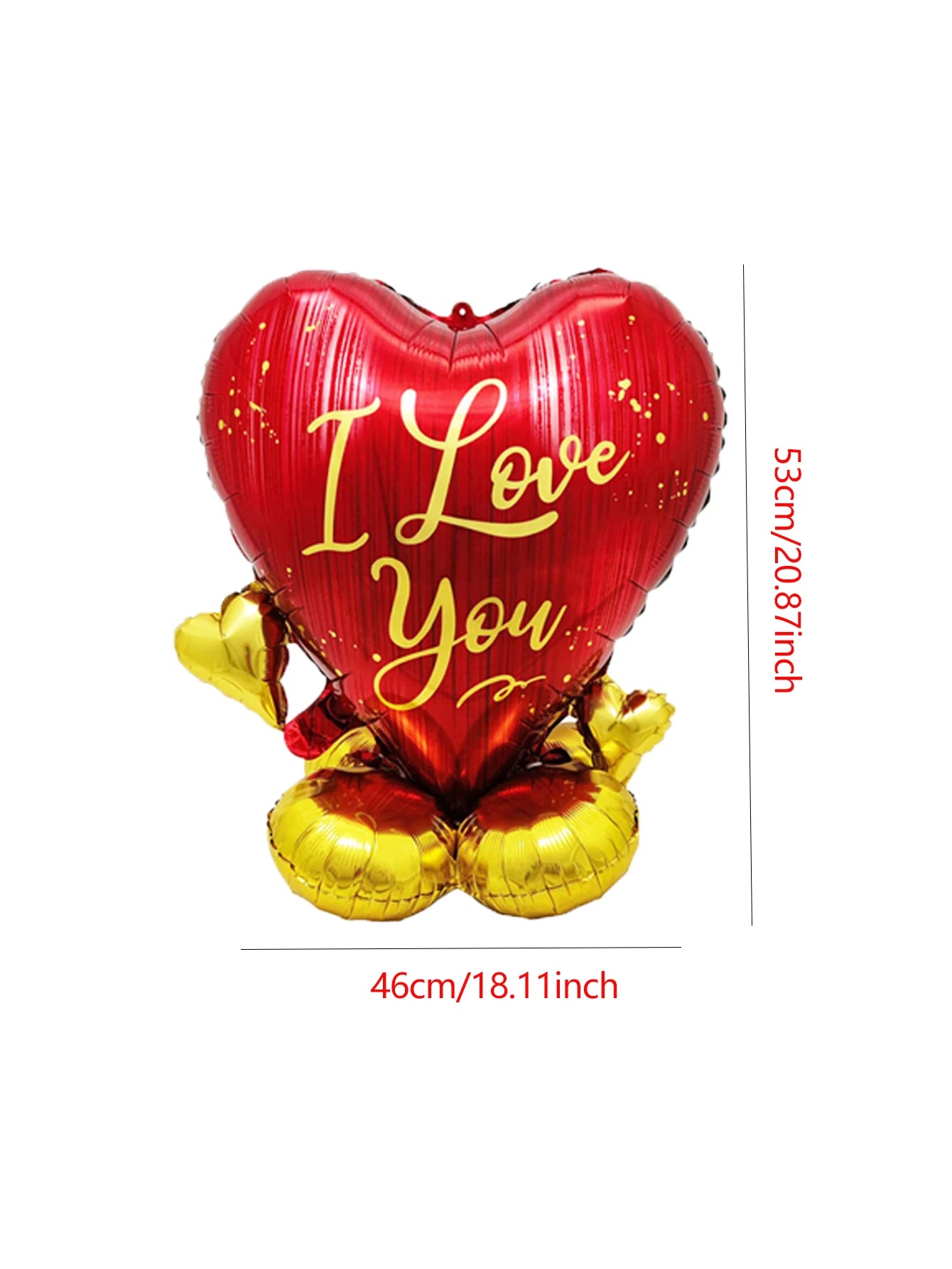 10 Uds. Globos de aluminio de corazón