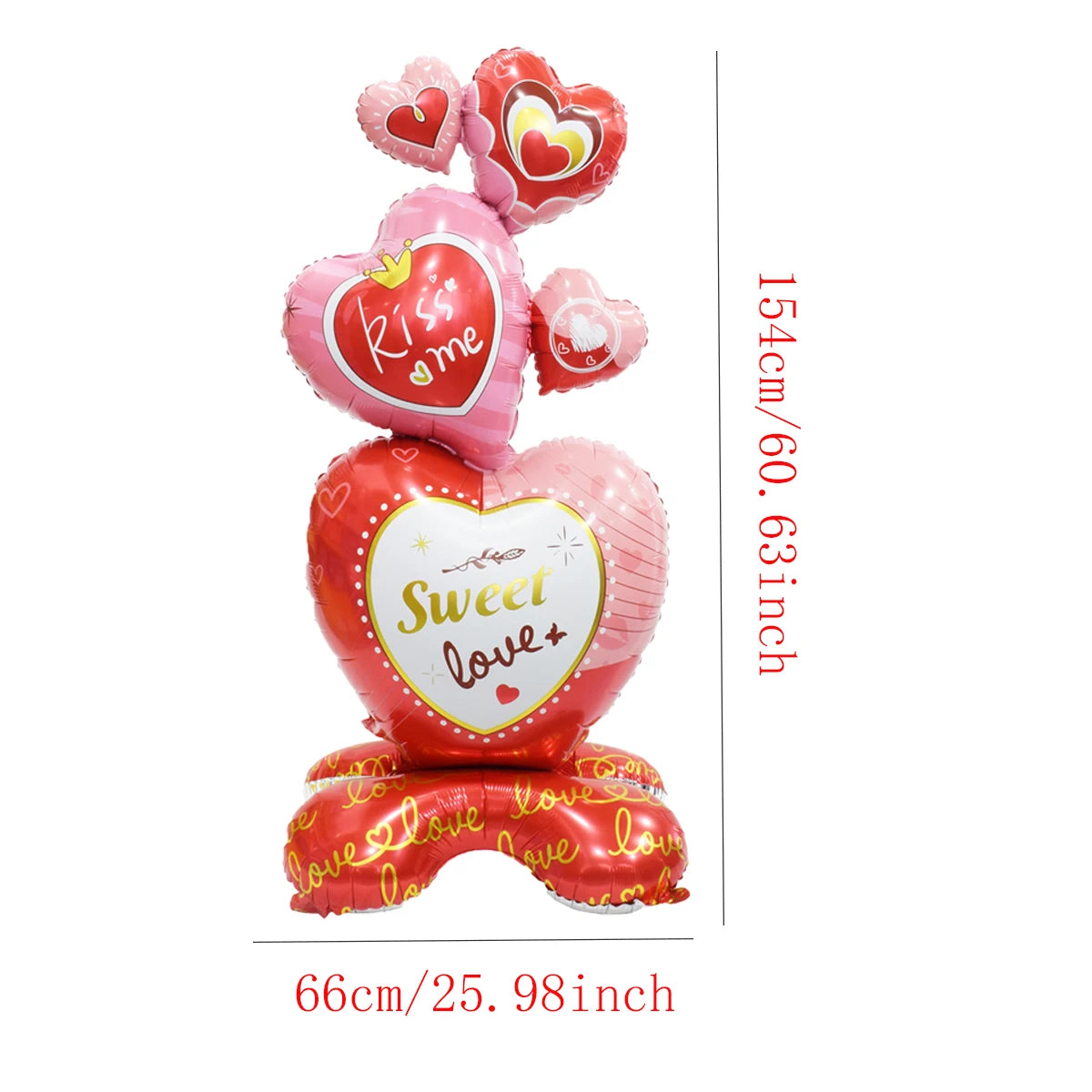 10 Uds. Globos de aluminio de corazón