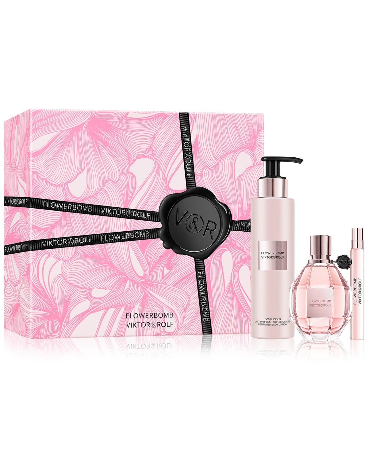 Viktor & Rolf: Flowerbomb EDP 100ML + Miniatura 10ML + Crema 200ML  EDP Set De Dama  100ML