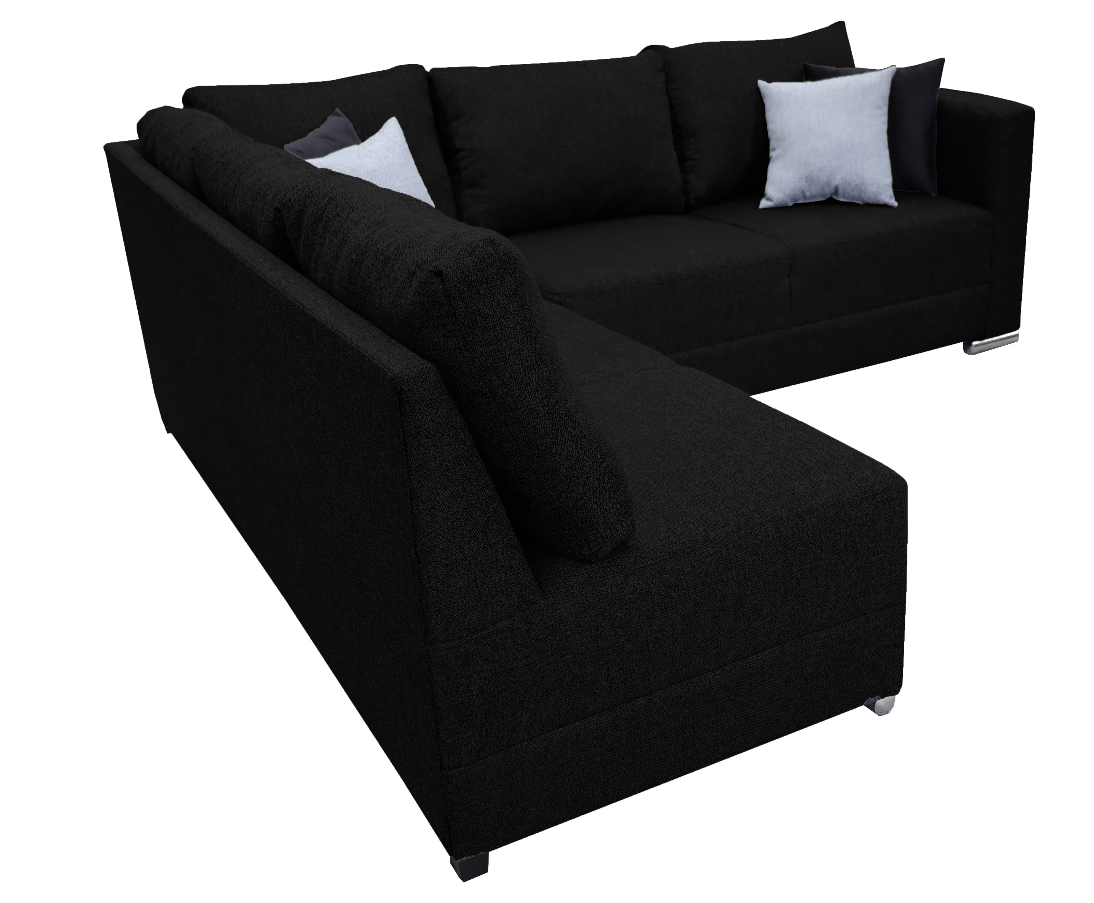 Sala esquinera Tempo 215 x 255 cm Negro Lino nacional EL BAZAR STORE Moderna modular