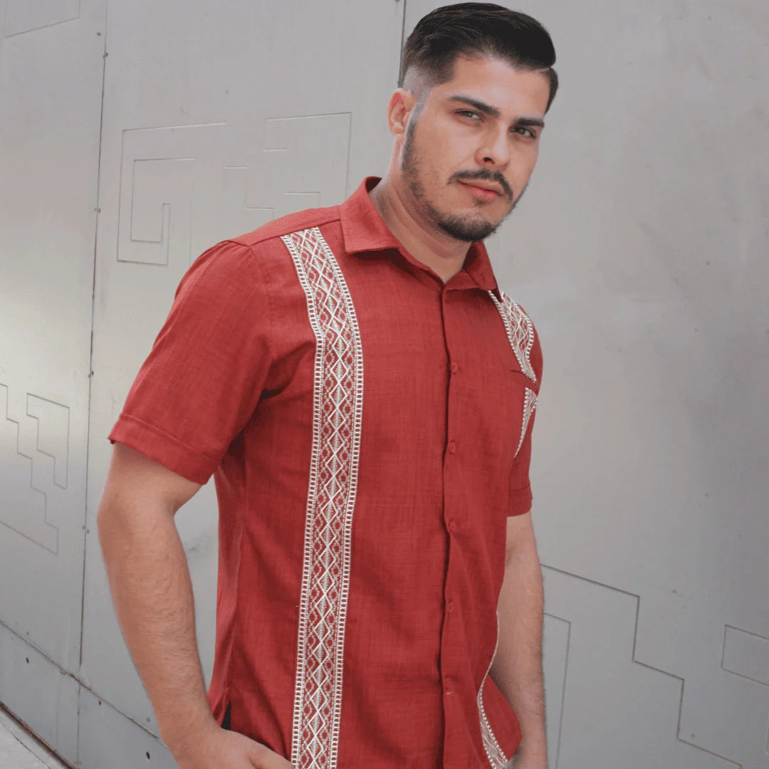 Camisa Guayabera Manga Corta Chedrón