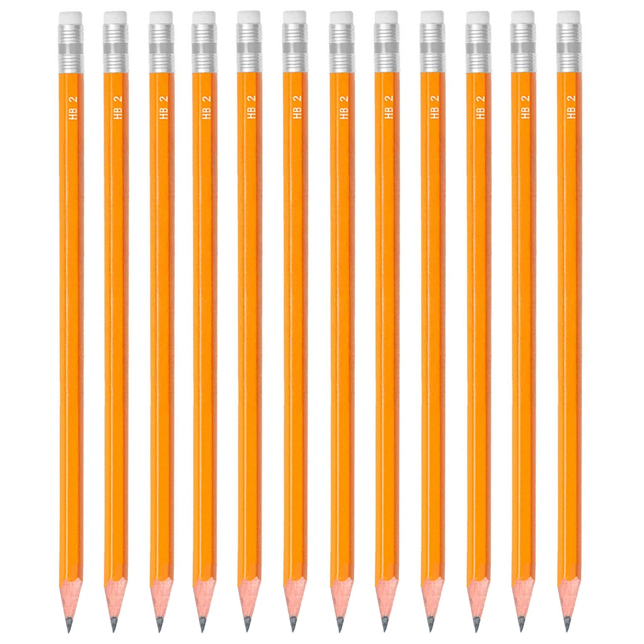 12 Lapices Lapiz Hb No 2 Escuela Oficina Goma Utiles Escolar
