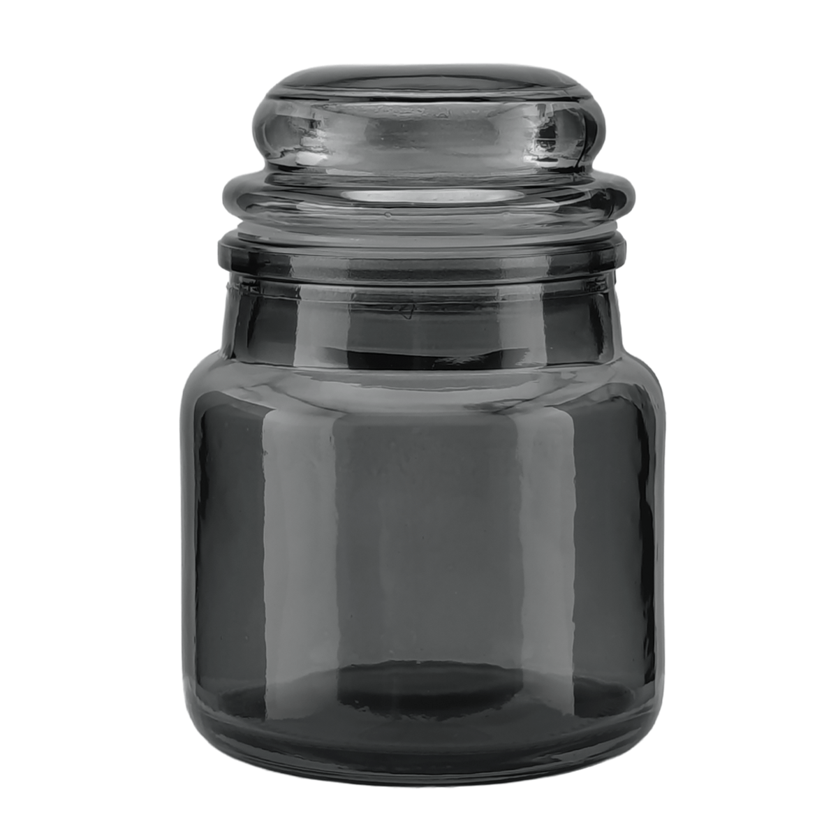 120ml – Siena Vaso Cilíndrico de Vidrio para Velas - Frasco Gris Oscuro Transparente - Inspirado en Vasos de Yankee Candle ® – Transparente