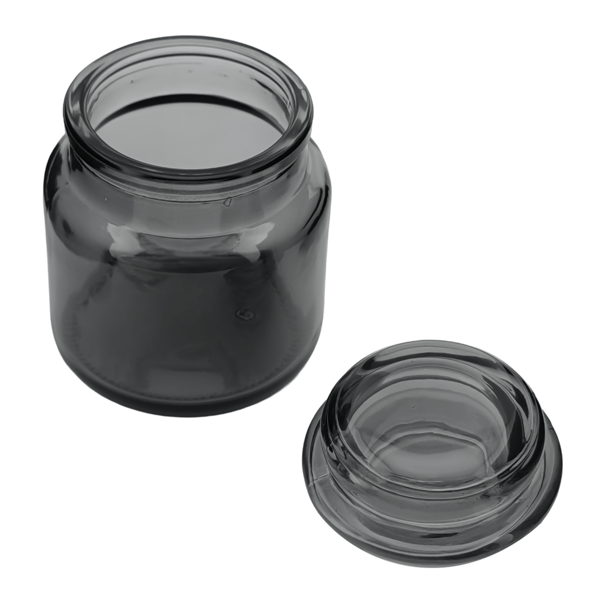 120ml – Siena Vaso Cilíndrico de Vidrio para Velas - Frasco Gris Oscuro Transparente - Inspirado en Vasos de Yankee Candle ® – Transparente
