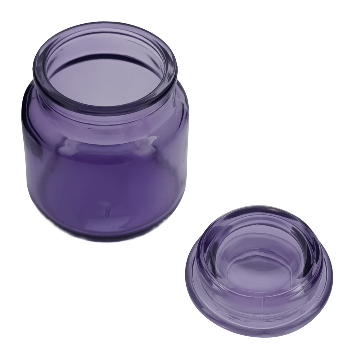 120ml – Siena Vaso Cilíndrico de Vidrio para Velas - Frasco Morado Transparente - Inspirado en Vasos de Yankee Candle ® – Transparente