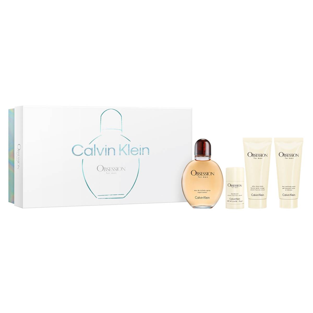 Calvin Klein: Obsession For Men 125ML + Desodorante 75ML + Balsamo Afeitado 100ML + Shower Gel 100ML Set De Caballero 125ML