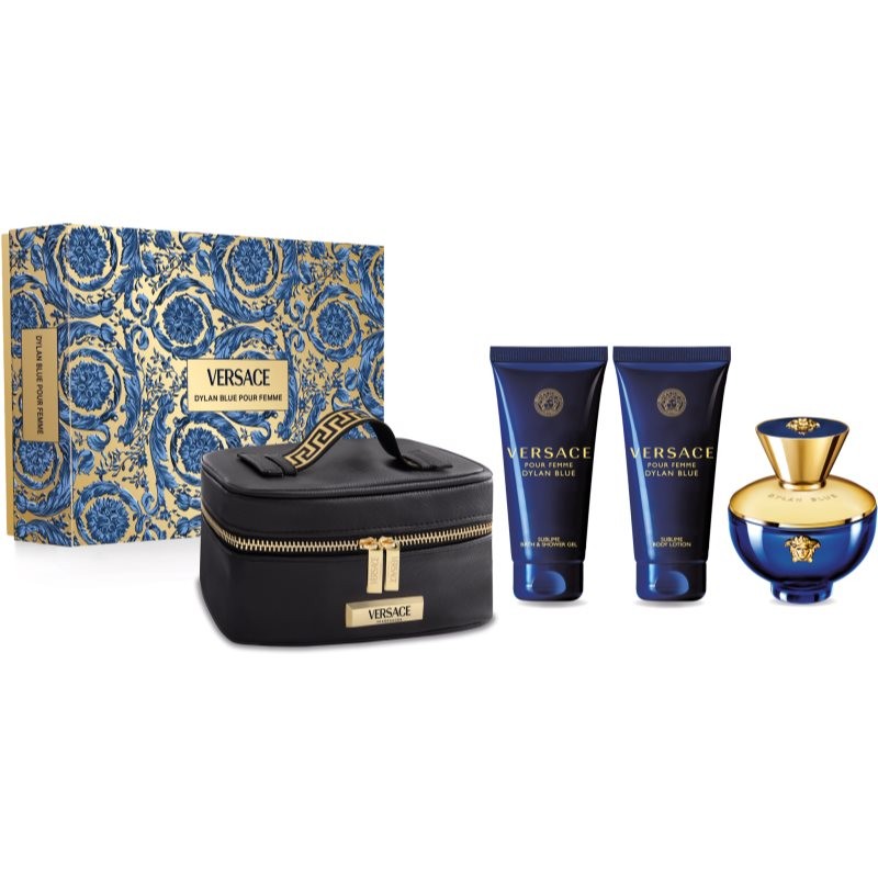Versace: Dylan Blue Pour Femme EDP 100ML + Body Lotion 100ML + Shower Gel 100ML + Neceser EDP Set De Dama 100ML