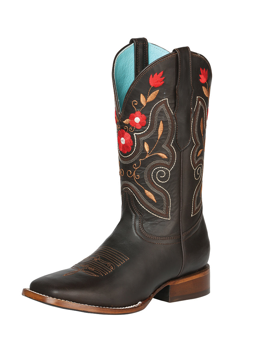 Bota Vaquera de Mujer El General en Piel Bovino Color Café 125369