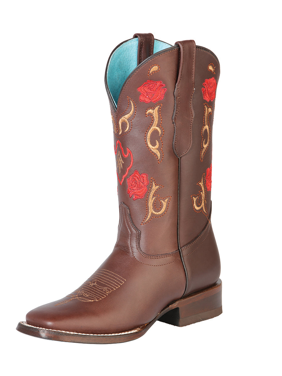 Bota Vaquera de Mujer El General Rodeo en Piel Bovino Crazy Color Chocolate 125370