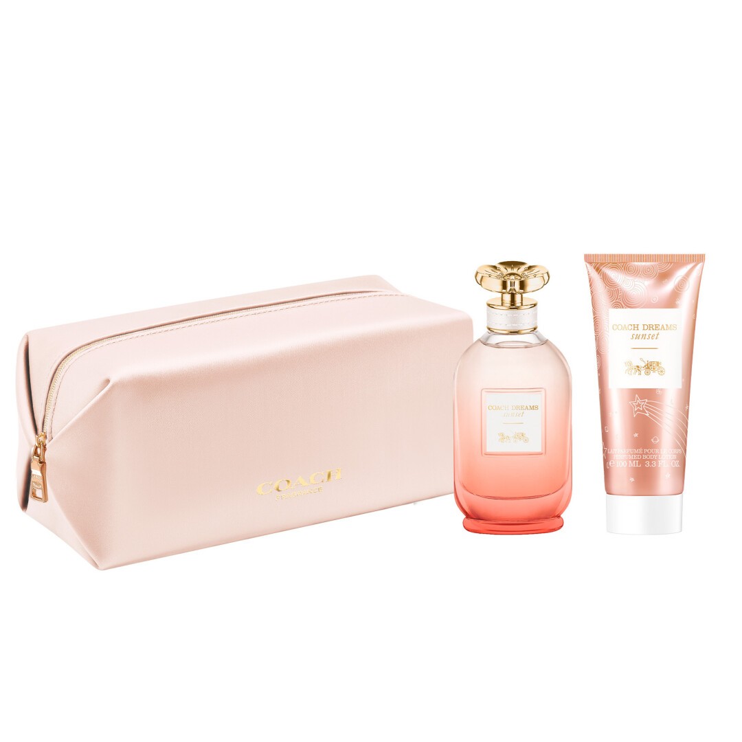 Coach: Dreams Sunset EDP 90ML + Body Lotion 100ML + Trousse  EDP Dama  90ML