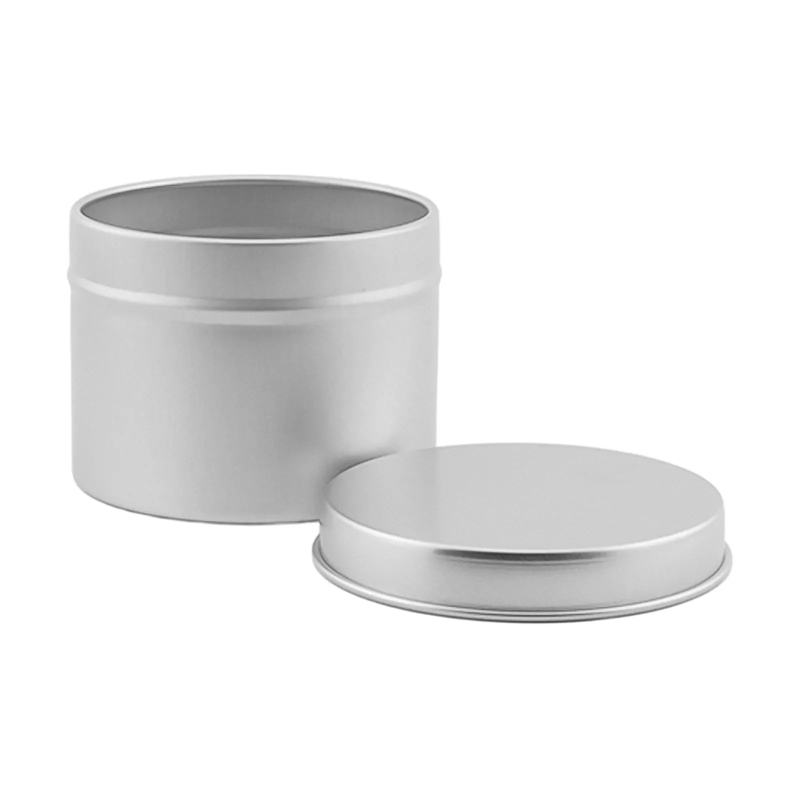 125ml - Tokio Lata de Aluminio Recto para velas - Frasco Plata