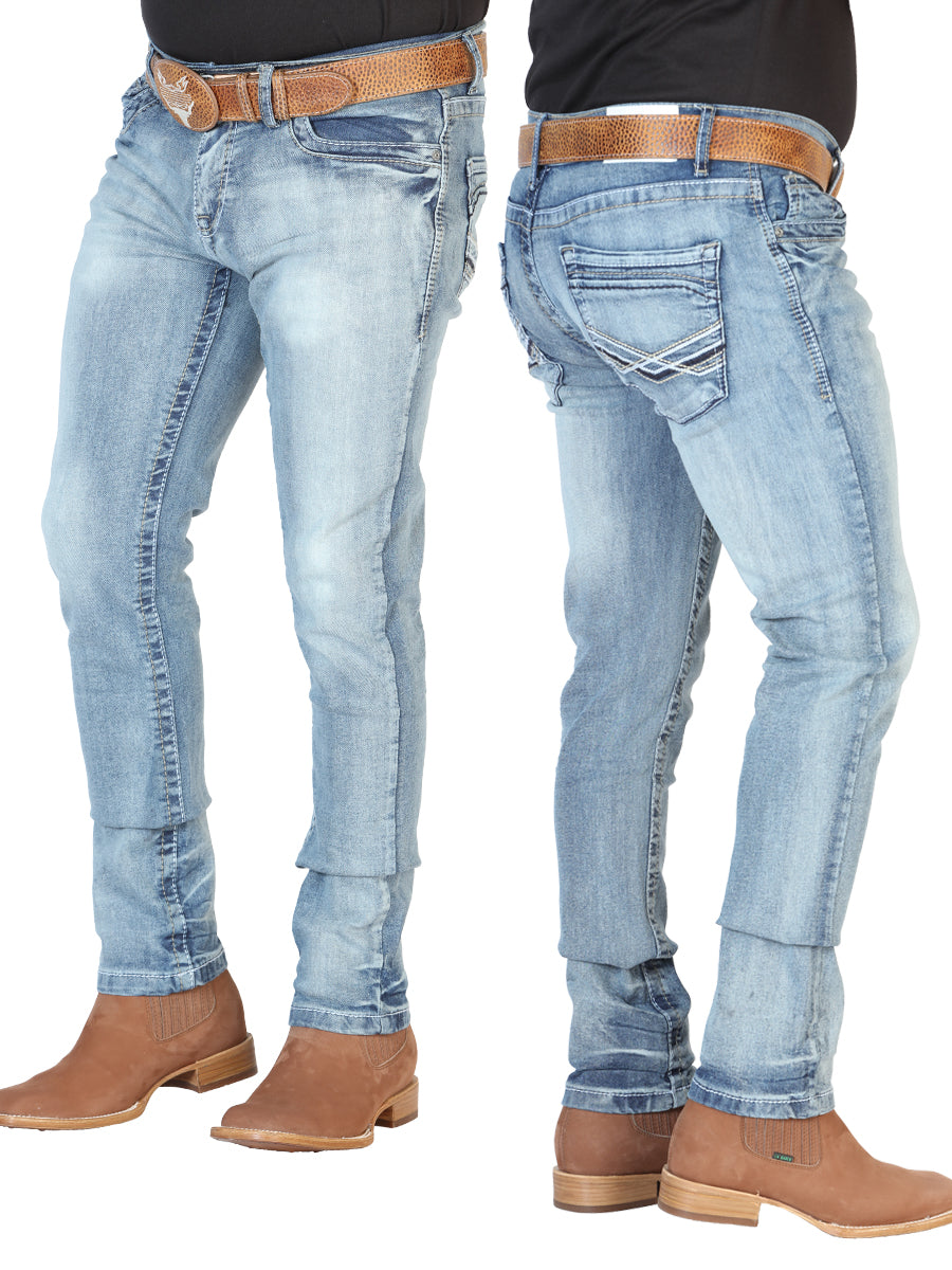 Pantalón de Mezclilla de Hombre El General en Mezclilla Color Azul Claro 126630