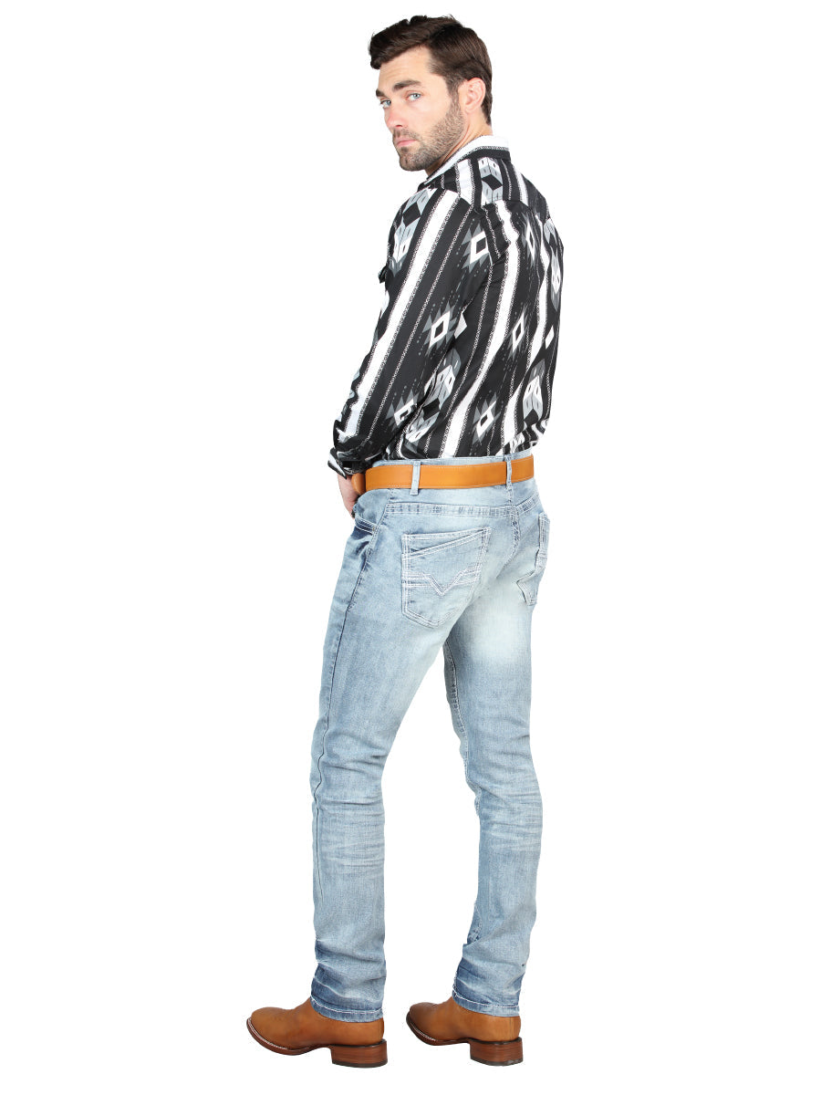 Pantalón de Mezclilla de Hombre El General en Mezclilla Color Azul Claro 126632