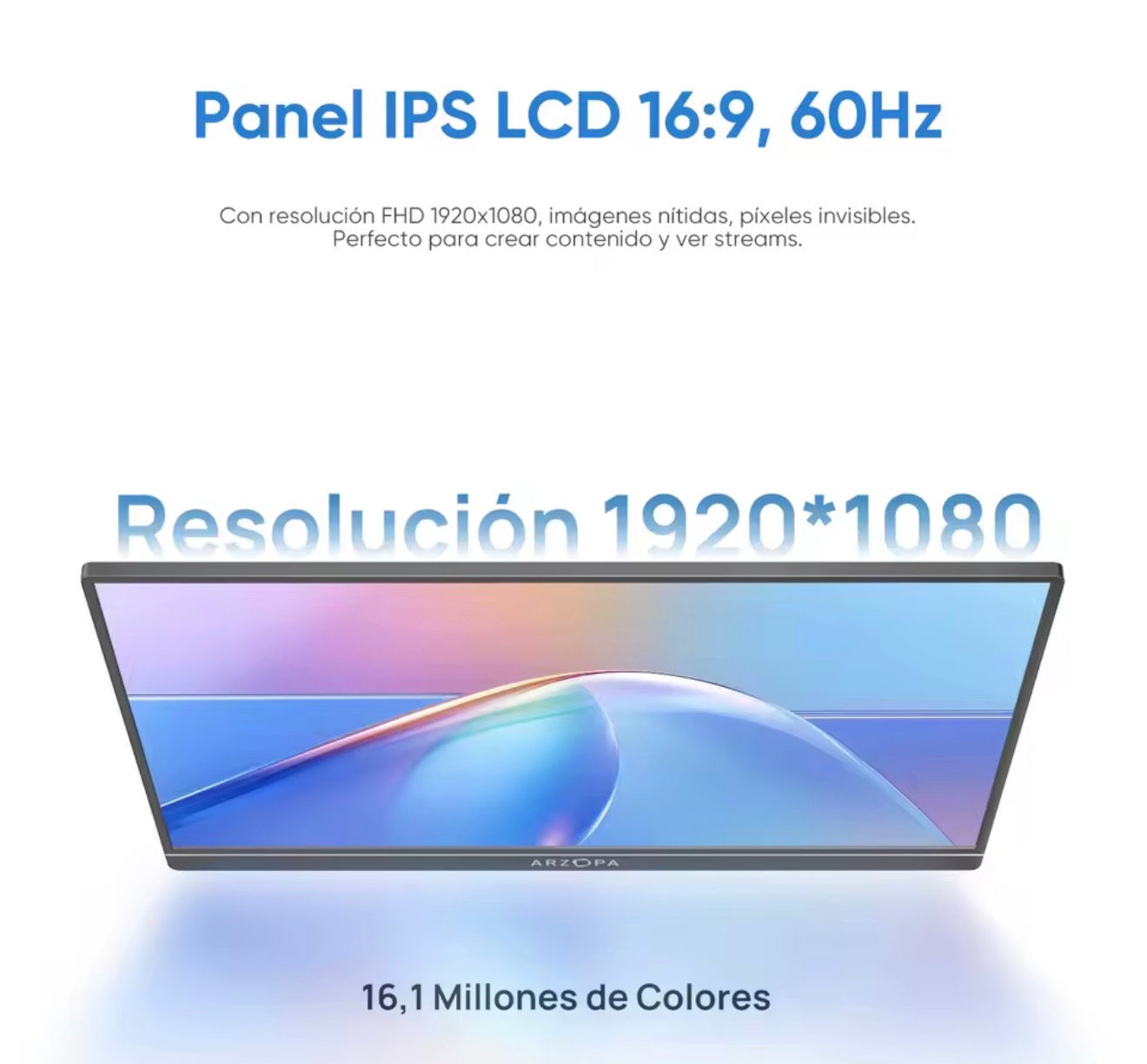 Monitor Portátil ARZOPA 15,6" FHD IPS