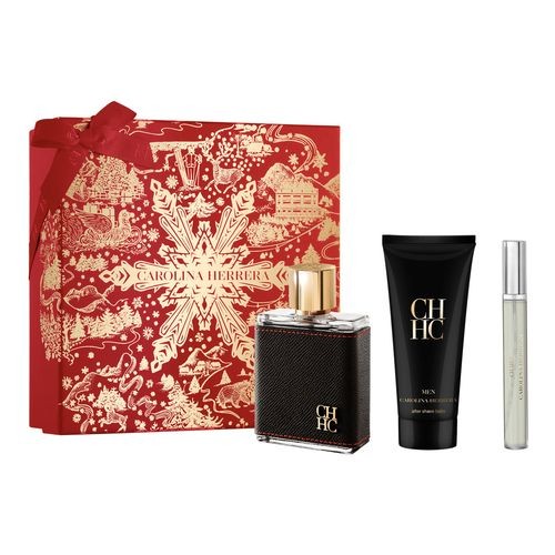 Carolina Herrera: Ch Men EDT 100ML + Miniatura 10ML + After Shave Balm 100ML  EDT Set De Caballero 100ML