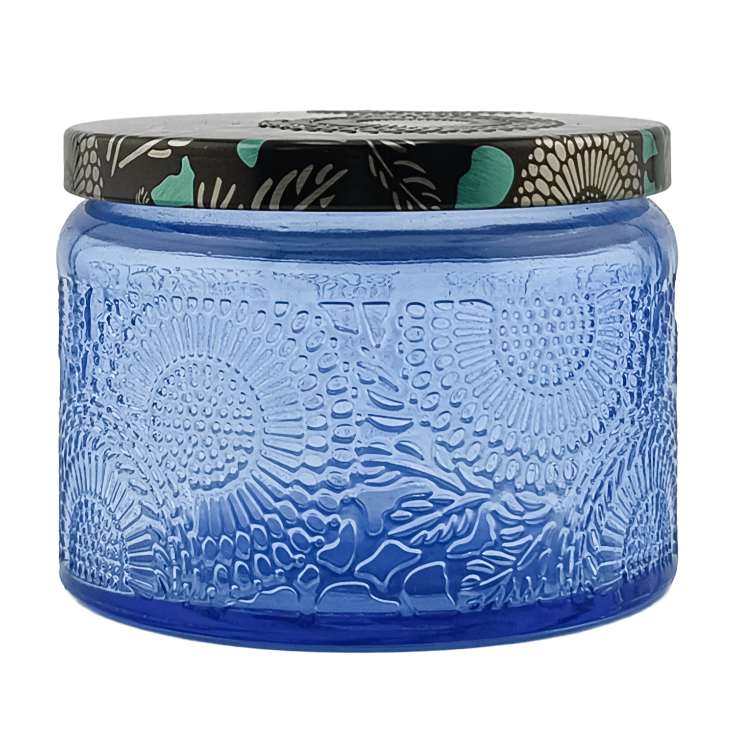 140ml - Londres Vaso de vidrio para velas - Frasco Azul