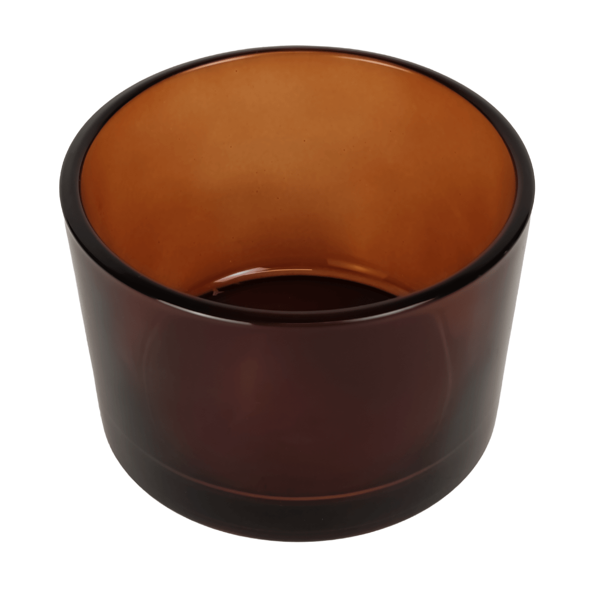 140ml - Mónaco Vaso de vidrio para velas - Frasco Ámbar Oscuro - Transparente