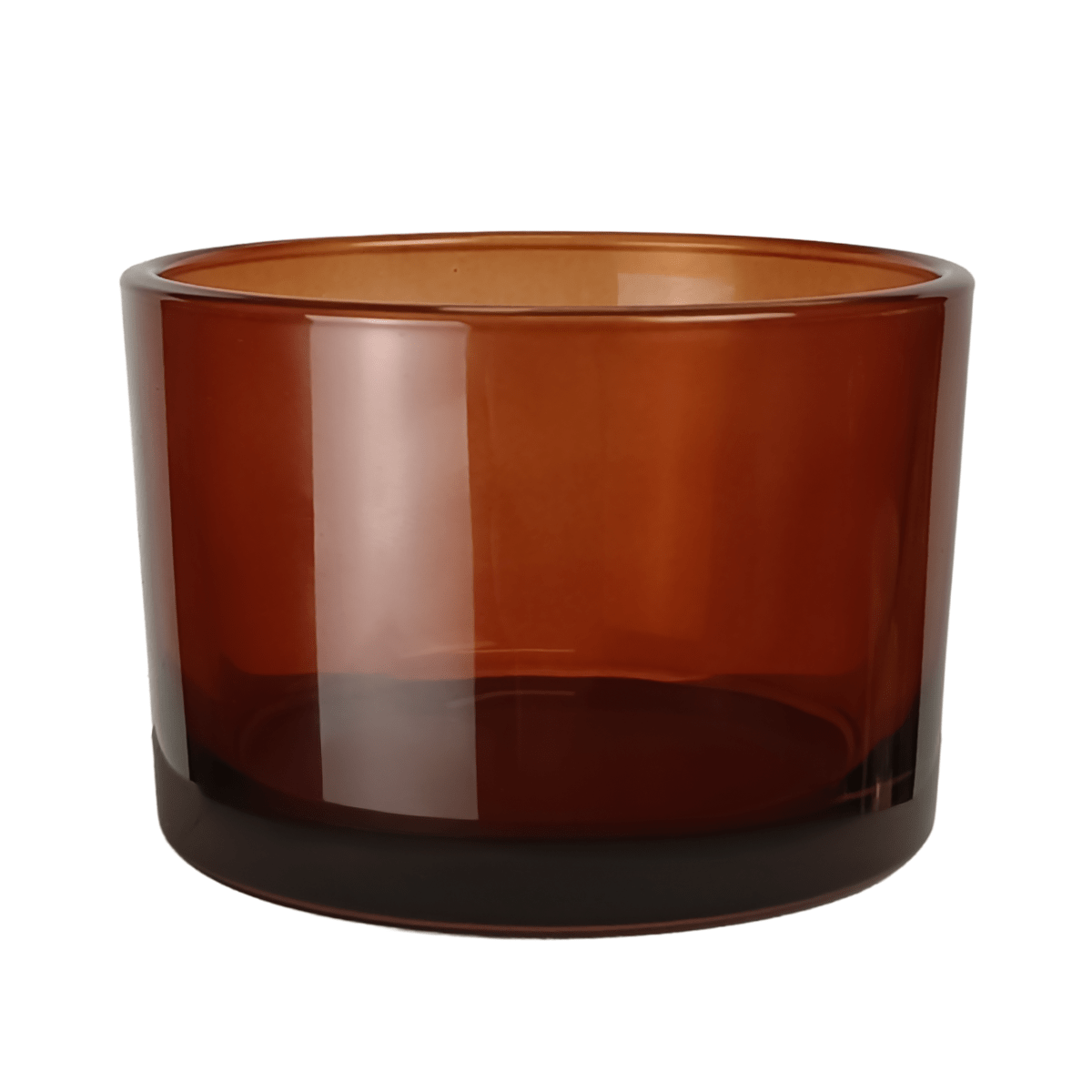 140ml - Mónaco Vaso de vidrio para velas - Frasco Ámbar Oscuro - Transparente