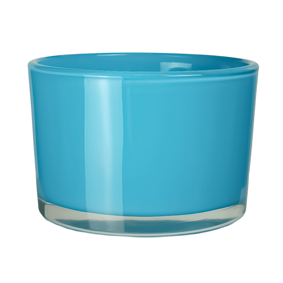 EOL - 140ml - Mónaco Vaso de vidrio para velas - Frasco Azul Claro Brillante