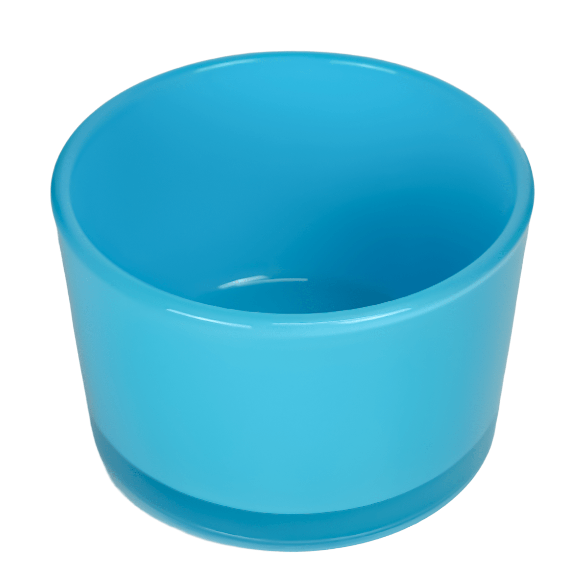 EOL - 140ml - Mónaco Vaso de vidrio para velas - Frasco Azul Claro Brillante