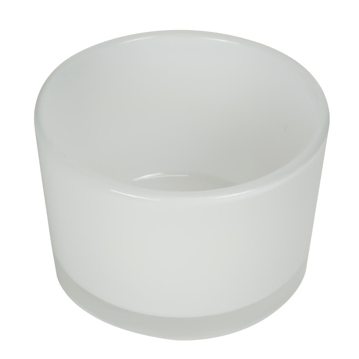 140ml - Mónaco Vaso de vidrio para velas - Frasco Blanco Brillante