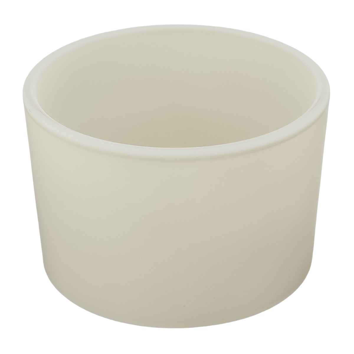 140ml - Mónaco Vaso de vidrio para velas - Frasco Beige Crema Mate