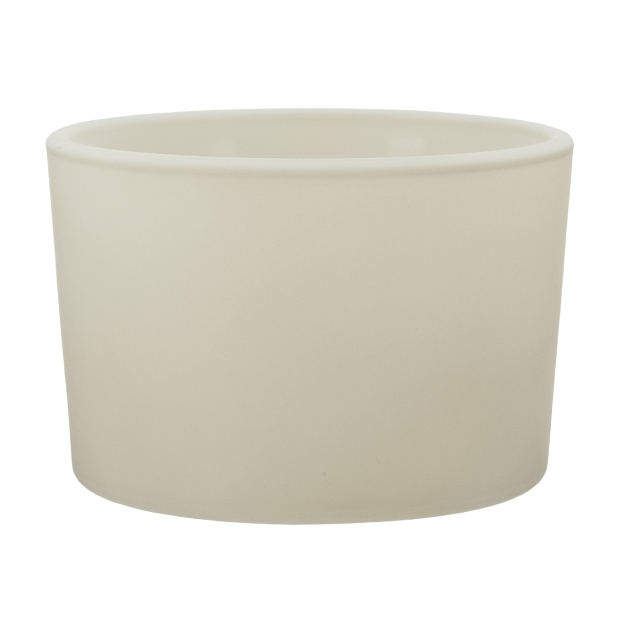 140ml - Mónaco Vaso de vidrio para velas - Frasco Beige Crema Mate